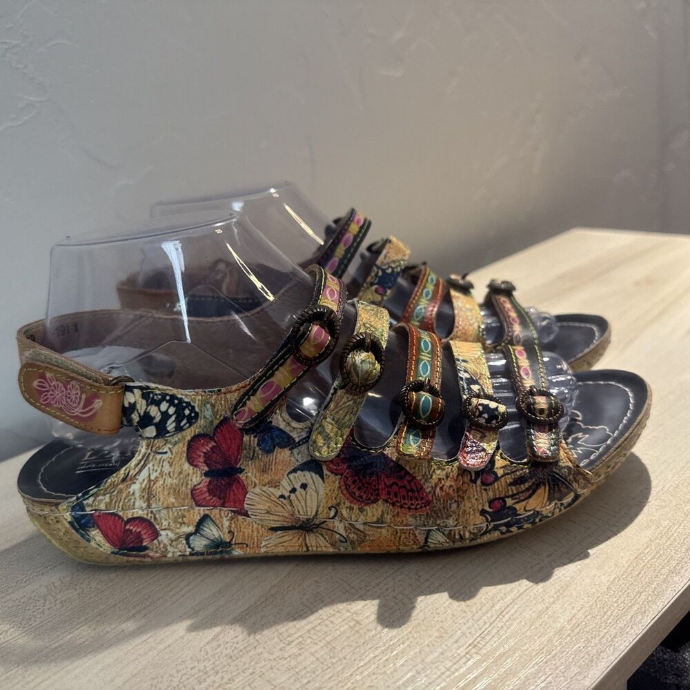 Spring Step L'Artiste Women's Taffyta Leather Sandals 39EU ( ≈ US 8 US)